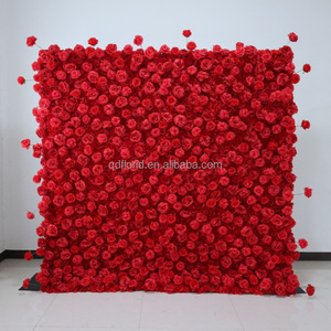 J97 nuevo <span class=keywords><strong>precio</strong></span> barato 3D Floral pared de fondo boda decoración tela flor pared vidrio tela flor pared telón de fondo para la venta - Product Image 1