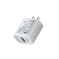 Chargeur mural USB-C 25W PD 3.0 GaN à charge rapide avec protection OVP et ignifuge pour téléphones aux spécifications japonaises, certification PSE