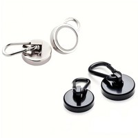 Crochets pivotants industriels en NdFeB, boucle magnétique, support magnétique pour plafond, crochets aimantés en néodyme, 20 mm/25 mm, pivotant à 360 degrés, mousqueton magnétique
