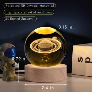 Wholesale Modern Style Star Universe Crystal Ball Creative Crystal Crafts Souvenirs Rechargeable LED <b>Light</b> Source <b>Plug</b>-in Power - Product Image 2