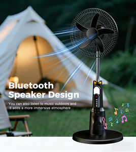 Ventilador con 5 Aspas, Motor DC, 3 Velocidades, Batería Recargable, Diseño Moderno, Luz LED, Ultra Silencioso, 2 Años de Garantía - Product Image 1