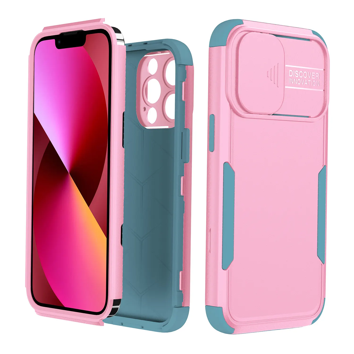 Shockproof pink phone case for magsafe case for iphone 11 12 13 14 pro max