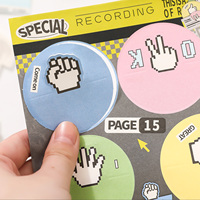 Simno 16 hojas DIY Creative Sticky Notes Estética Scrapbooking Supplies Kit