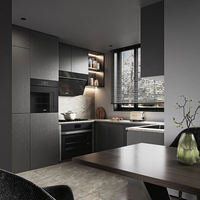 Meubles de cuisine sur mesure, armoires modernes modulaires intégrées, ensembles complets, personnalisation de toute la maison avec verre et robinet