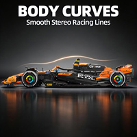 Kit de construction de voiture de course RC orange style Formule 1 à l'échelle 1:8 avec télécommande - Jouet d'assemblage DIY - Vente en gros