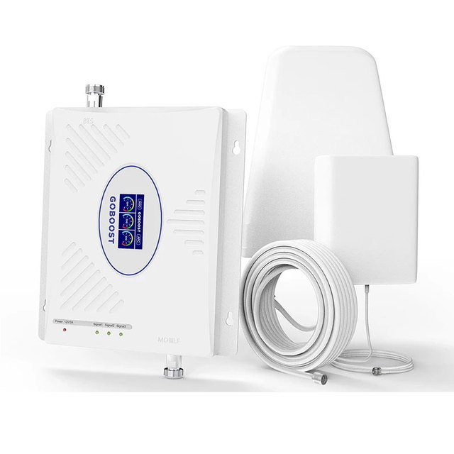 LONTEN Tri-Band 4G Signal Booster Kit 2G 3G 850 GSM 900 Cell Phone Repeater 1700 1800 1900 2100 2600 Cellular Network Amplifier