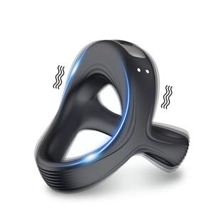 Delove 成人性玩具振动阴茎环，具有 10 种振动模式，防水且可使用 USB 充电，适合男士 - Product Image 1