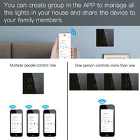 Nouvel interrupteur tactile WiFi Tuya avec panneau en verre trempé, application Smart Life, commande murale PST-TY-E1