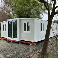 Maison conteneur résidentielle mobile et pliable de 20/30/40 pieds avec extension à double aile