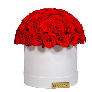 Bán Buôn Trắng Thật Cảm Thấy Hoa Bảo Quản Rose Arangements Vô Hạn Rosen Hoa Hồng Vĩnh Cửu Trong Một Mở Hộp - Product Image 6