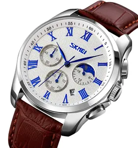 Custom Logo Face SKMEI 9260 Watch Men Wrist Luxury Brand Japan Movt Quartz Watch Stainless Steel Factory Direct Fashion Watch