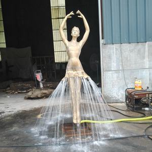 Jardín al aire libre personalizado bronce arte <span class=keywords><strong>Sexy</strong></span> bailando señora cascada figura Cuerpo Femenino agua escultura jardín estatua humana fuentes - Product Image 4
