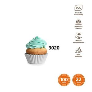 Trufa Bombo Paper Cake Mold 22 Mm Eco Friendly Biodegradable 100 Uds - Product Image 2