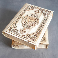 Boîte de livre de Coran vintage personnalisée boîte décorative pour la maison musulmane boîte de décoration de livre de Coran pour les cadeaux islamiques du Ramadan Eid