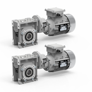 TRANSTECNO Italian gear reducer, aluminum alloy CMP geared motor with front-stage <b>worm</b> gear. - Product Image 1
