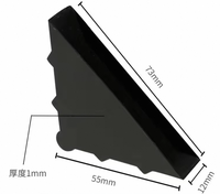 Meilleur protecteur d'angle triangulaire noir, protecteur d'angle de table en verre à trois coins, coussin