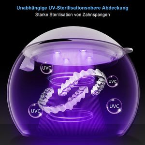 เครื่องทำความสะอาดฟันปลอมอัลตราโซนิคขนาดเล็กสำหรับนาฬิกาเครื่องประดับทันตกรรมเครื่องป้องกันฟันด้วยรังสียูวี - Product Image 4