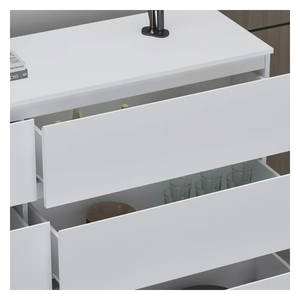 Wooden Morden <strong>White</strong> Organizer <strong>Corner</strong> Furniture Living Room House Bedroom Storage 6 Chest Drawer <strong>Cabinet</strong> - Product Image 5