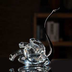 Персонализированные романтические подарки ко дню Святого Валентина, новые металлические украшения из хрусталя K9, лебеди, украшения для пары, другие хрустальные изделия - Product Image 4