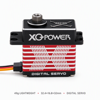 Mini servo étanche XQ-S8218D 15 kg, servo numérique sans noyau haute vitesse 8,4 V, engrenage en acier inoxydable pour crawler SCX24 1/24 RC