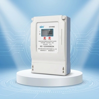 Compteur d'énergie électronique prépayé triphasé mural personnalisable avec carte IC, précision classe 1.0, 100A, affichage LCD, pour centre de données