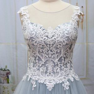 <span class=keywords><strong>Robe</strong></span> <span class=keywords><strong>de</strong></span> <span class=keywords><strong>mariée</strong></span> <span class=keywords><strong>bleu</strong></span> classique avec appliques en dentelle <span class=keywords><strong>et</strong></span> jupe en tulle, fermeture éclair au dos, <span class=keywords><strong>robe</strong></span> <span class=keywords><strong>de</strong></span> <span class=keywords><strong>mariée</strong></span> élégante avec détails transparents - Product Image 2