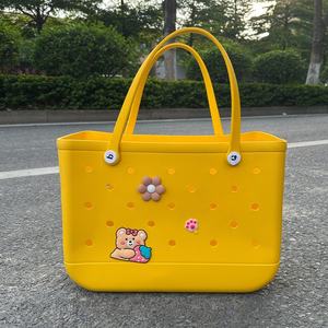 Alta qualità in Silicone EVA grande borsa da spiaggia aperta Logo personalizzato stampato per le donne Outdoor campeggio Shopping Tote borsa da spiaggia - Product Image 1