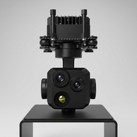 Caméra de tourelle EO/IR stabilisée sur 3 axes TZ130TB, triple capteur, zoom 30x, télémètre laser 3 km, caméra gimbal pour drone