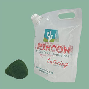 Bolsa de plástico PE reciclable ecológica impresa personalizada bolsa de boquilla para bebidas con impresión de huecograbado - Product Image 3