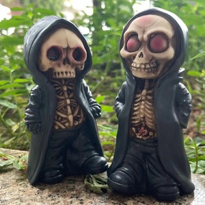 Poupées squelettes d'Halloween, roi et reine des fantômes, artisanat en résine, décorations d'intérieur - Product Image 3