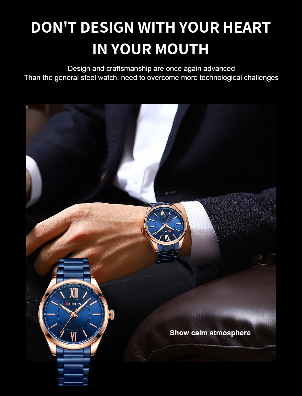 CURREN 8423 Simple Business Quartz Watches Gold Colour Classic Stainless Steel Wristwatches with Luminous Hands Male Clock