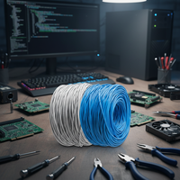 Pabrik Kabel ST Memproduksi Kabel LAN Cat6 Berkualitas Tinggi untuk Jaringan UTP 250MHz dengan Selubung PVC, Panjang & Warna Dapat Disesuaikan