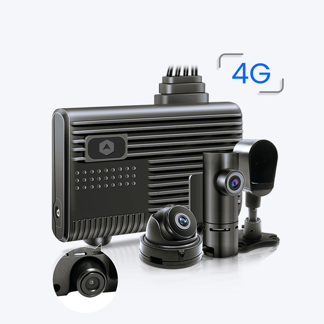 Commercial Vehicle 4G Dash Camera with 4 Channel Video Recording ADAS DMS Driver Behavior Monitoring for Fleet Management System