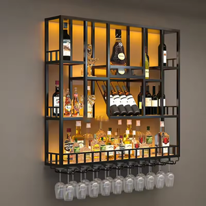 Étagère murale porte-bouteille verre en métal personnalisé pour bouteilles, étagère suspendue