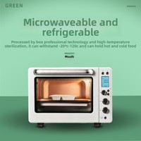 Boîte à lunch biodégradable à trois compartiments en poudre de bambou, de qualité alimentaire, blanche, jetable, pour la restauration commerciale et les plats à emporter, design moderne