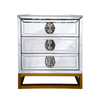 Ensemble Offre Spéciale fait main Table console miroir Tables de chevet Canapé 3 tiroirs/Table TV Miroir armoire avec support en métal