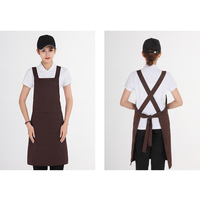 Tablier en cuir AI-MICH uniforme de chef réglable imperméable et résistant à l'huile café Western Restaurant Smock fabriquer en gros