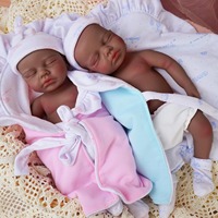 Poupées Reborn LouLou en silicone souple de 13 pouces, personnalisation du sexe et de la coiffure, jouets de poupées simulant des nourrissons prématurés