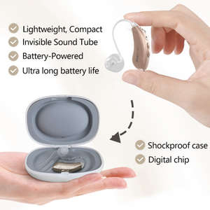 En stock RIC Ear Behind-The-Ear BTE Audífonos Batería para personas mayores Batería de larga duración 80 horas Amplificador de dispositivo de sonido - Product Image 4