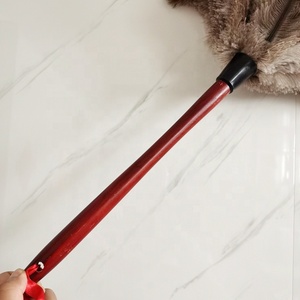 Manche en bois grande taille 60cm plume d'autruche décoration <span class=keywords><strong>plumeau</strong></span> pour voiture maison propre - Product Image 5