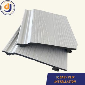 Revêtement mural WPC écologique imperméable, panneau de décoration extérieure <span class=keywords><strong>moderne</strong></span> pour terrasse de jardin extérieure, plinthe, façade de <span class=keywords><strong>maison</strong></span> - Product Image 2