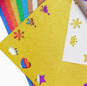 250g A4 Blue Colored Pearl Glitter Cardstock Paper Craft Card Stock With Coarse Gold Powder for DIY Gift Packaging <b>Scrapbooking</b> - Product Image 2
