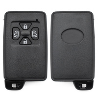 Boîtier de clé de voiture télécommande 4 boutons avec lame de secours non coupée pour réparation de clé de voiture, pièces de rechange