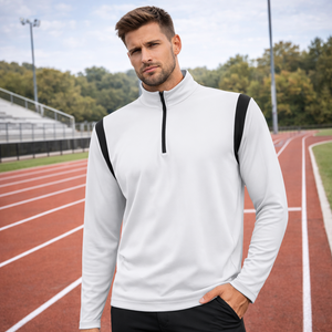 Pull à col montant en maille surdimensionné léger et de luxe pour homme, à séchage rapide, brodé, sweat-shirt personnalisé - Product Image 1