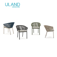 Uland Rope Modern Tasarım Açık Hava Yemek Masası ve Sandalye Seti (Oteller ve Villalar için) Açık Hava Yemek Sandalyesi