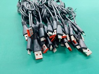 Câble de charge rapide USB-L Type-C noir de Source Factory pour iOS et Android, conducteur en cuivre composite PVC écologique