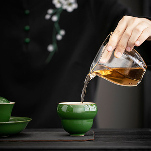 Emerald Gourd Master <b>Cup</b> Ceramic Tasting <b>Cup</b> Single Personal <b>Tea</b> Bowl <b>Large</b> Household Retro Style - Product Image 2