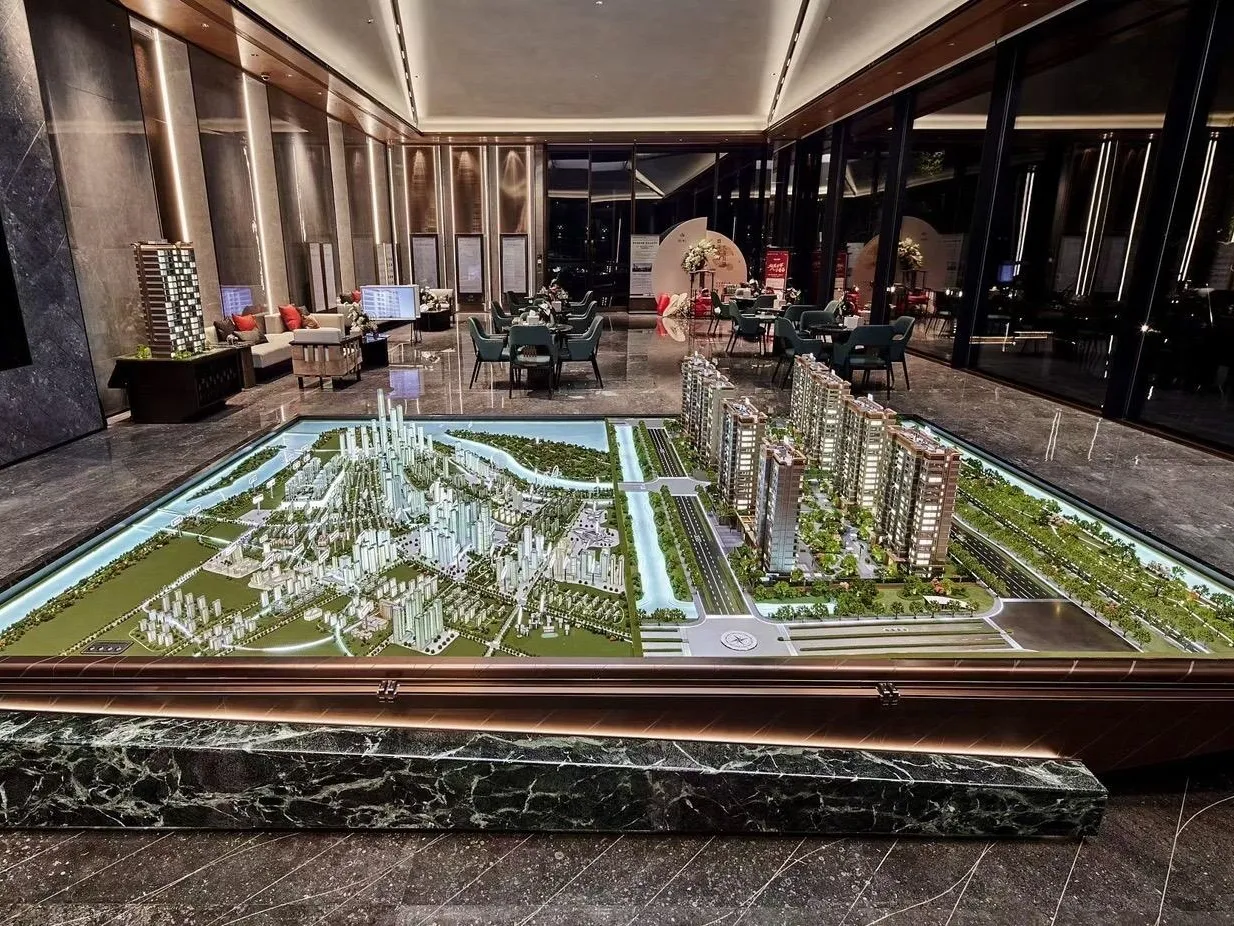 Modelo de arquitetura de alta qualidade Modelo 3D de Design usando para Exposição de Planejamento Municipal
