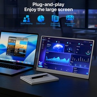 Écran portable OEM ODM pour ordinateur portable, moniteur unique étendu de 15,6 pouces, moniteur de jeu LCD 1080P avec port Type-C, Plug & Play