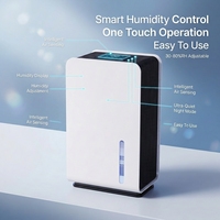 Déshumidificateur automatique MD823B avec réservoir d'eau de 3,2 L, déshumidificateur et purificateur d'air 2 en 1, contrôle Wifi, arrêt automatique